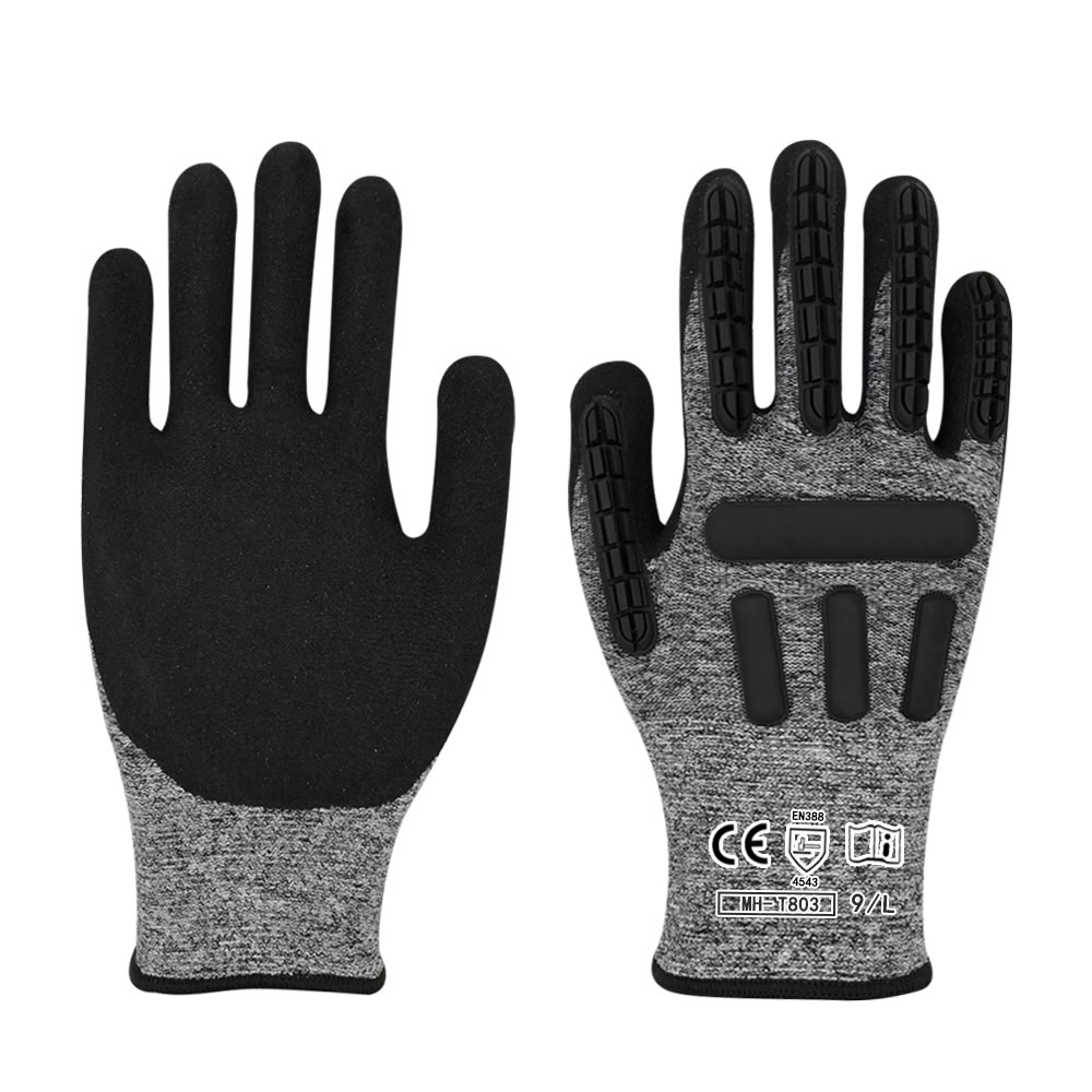 HPPE anti cutting and shockproof gloves